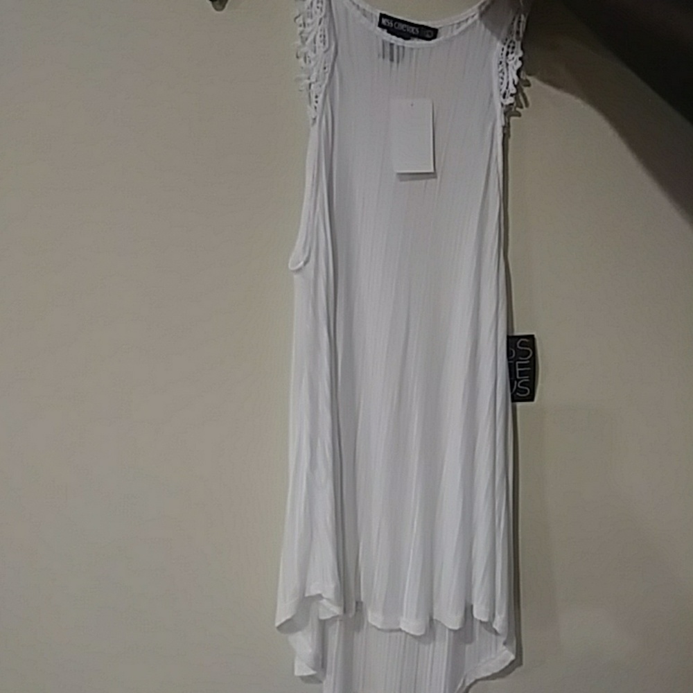 White flared shirt